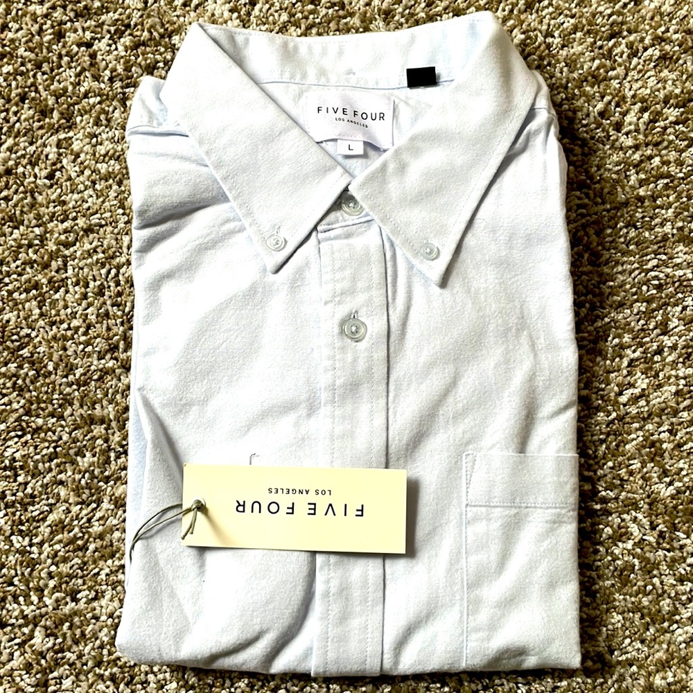 Five Four Los Angeles Men's Regular Fit Long Sleeve Casual Button-Down cotton